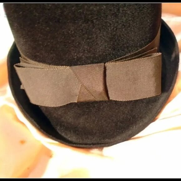 Vintage Mod Brown Hat Fur Felt for Fall & Winter, 1960s Carnaby Fashion - Picture 3 of 14